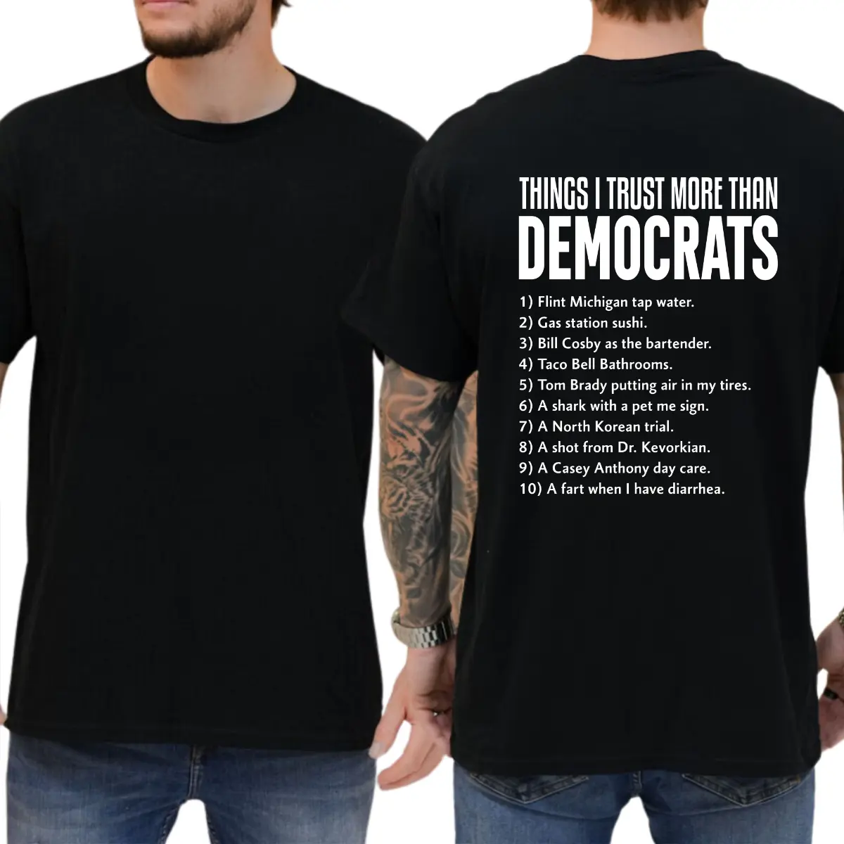 Things I Trust More Than Democrats T-shirt, Funny Shirts, Trump Supporters Tee, Republican Tees