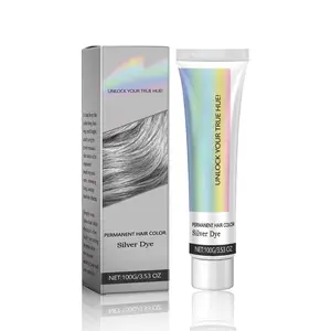 Gray Hair Dye Cream, Long-Lasting Trendy Hair Color Coloring, Moisturizing Plant Extract Nourishing, Advanced Radiant Skin Barrier Fusion Care