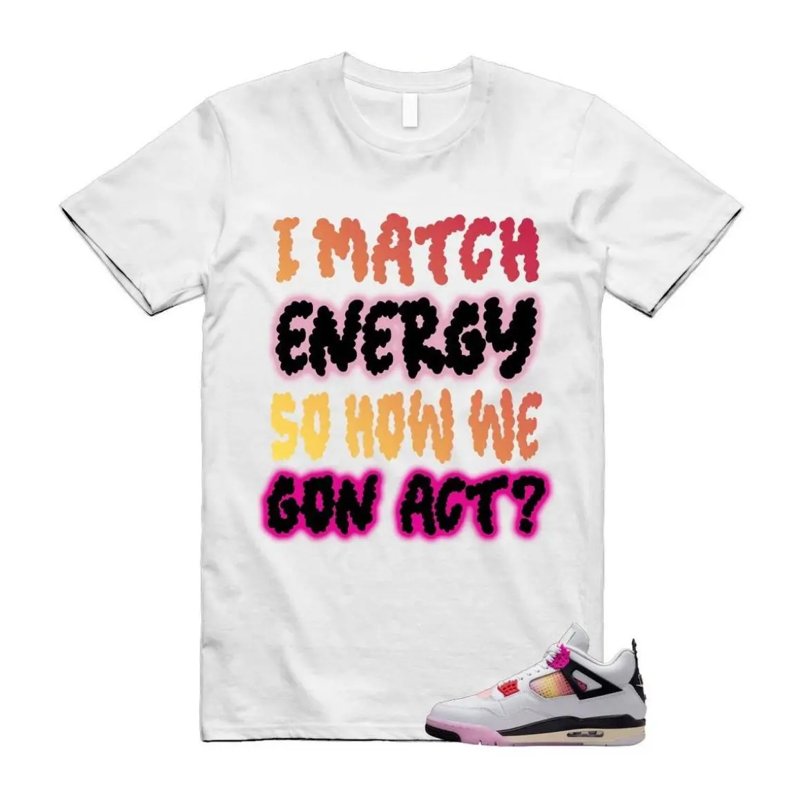 4 Comic Shirt, 4 Comic White Black Pink Graphic T-Shirt, MATCH Tee Match Sneaker