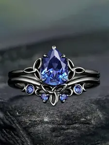 1 PC Charm Cubic Zirconia Ring For Women Art Deco Engagement Ring For Valentine's Day Gift Wedding Anniversary Party Jewelry