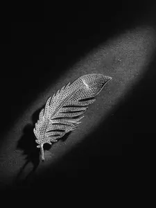 Luxury Feather Brooch for Women, Elegant Floral Pin for Blazer and Qipao, Perfect for Shawls and Formal