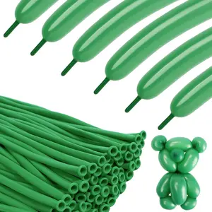 260 Dark Green Twisting Balloons for Arch Animal Modeling Birthday & St. Patrick's Day Decor