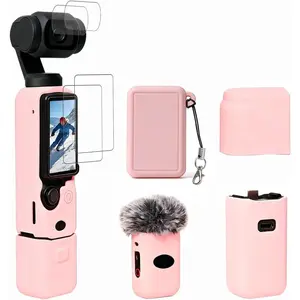Case for Pocket 3/xtra Muse Camera, Soft Protective Case, Anti-Scratch, Slim Fit, Mic Cover, Screen Protector