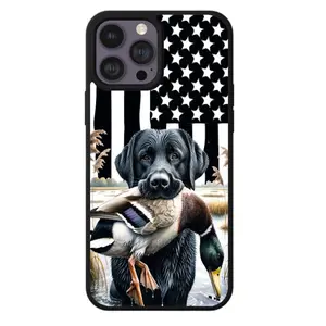 Hunting Dog Waterfowl Flag Phone Case for iPhone  Accessories Protection Shockproof Protective  Cover Durable Cellphone Case Slim Fit Guy Gift