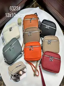 2026 New Leather Mini Wallet for Women, Genuine Cowhide Coin Purse, Dual Zipper Storage Bag, Multi-Functional Handbag, Small Items Organizer
