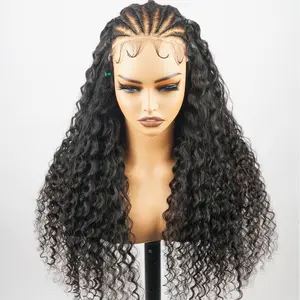 Amanda Hair Long Silk Braided Water Wave Hair 7x5 Pre-cut Lace Pre-bleached Wig Glueless Long Wigs Real Human Hair Wigs For Women #Summervibes