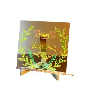 Large, illuminated children's drawing board set  DIY erasable acrylic writing board, dustless water-based pen, educational toy, household blackboard, student doodling gift