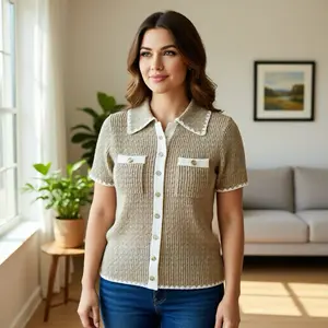 T00103-Beautiful Thread Blouse with an elegant style 100% Visconse