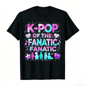 [100% Cotton] 100% Cotton K-Pop Fanatic T-Shirt for Concerts & Daily Wear