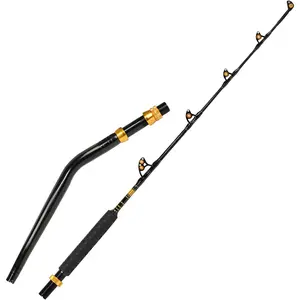 Bent  Fishing Rod 2- Saltwater Offshore Trolling Rod Big  Roller Rod Conventional Boat Fishing Pole
