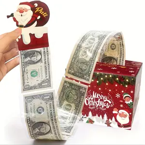 【FaddishDeal】Mery Christmas Money PullOut Gift Box - Fun Surprise Cash Holder for Friends, Wives, Sisters, Holiday Party Accessory Decorations Supplies Ornaments.excellent gifts for Christmas and new year，Must-buy on Black Friday