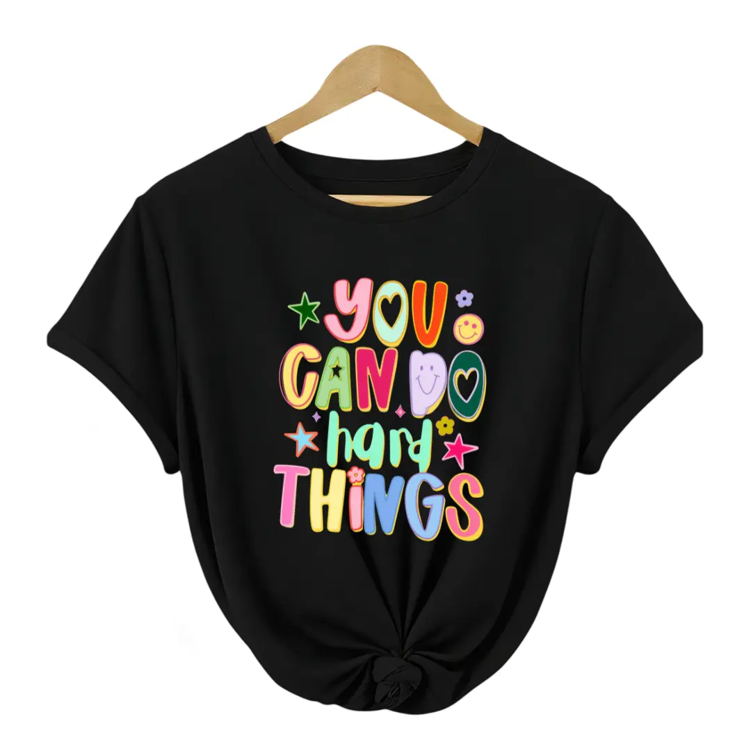 Back to school season #       You Can Do Hard Things Tshirt,Motivational Shirt,School Counselor Shirt,Inspirational Shirt,Teacher Life,Special Education Shirt, Shirt