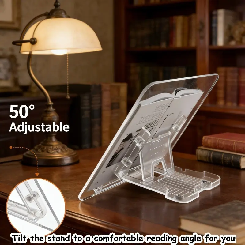 Adjsutable File Rac Transparent Acrylic Bookshelf Adjustable File Rack, Office and Reading ...