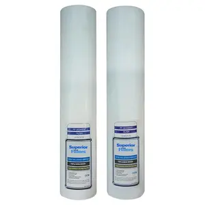 SUPERIOR FILTERS 20 Micron Sediment Filter - Whole House Water Filter Cartridge - High-performance 20-inch Replacement - Compatible with All Whole House Water Filter System - (20 X 4.5, 2 Pack)