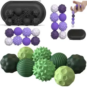 Silicone Ball set, Multifunction 8 Counts/set fideting Relax Toy with Elastic Texture, Assorted colors, stress Reief Toys forAdults & Tens, Mother's DayGif, Gift forMom, Decompression Toy