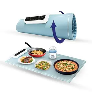Warming Mat for Food with 3 Temperature Controls, Timer & Locking Feature | Ideal for Holidays, Parties & Daily Use | Bonus Counter Protector Mat