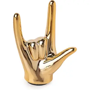 'I Love You' Hand Statue - Rock and Roll Hand Sign DECOR,  Ceramic Gesture Hand Sculpture Finger Statue Classic Home Decor