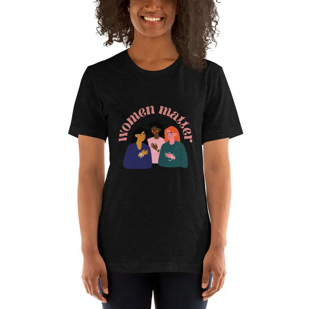 Women Matter Diversity WomenMatter T-shirt - Soft 100% Combed Cotton Summer Top for Women's Wear & Streetwear