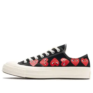 Converse x COMME des GARCONS PLAY Chuck 70 Low 'Multi Heart - Black' A08149C