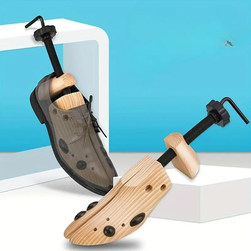 Adjustable Wooden Shoe Stretcher, 1 Count Durable Shoe Shaper for Men and Women, Comfort Fit for Wide Feet, Relieves Bunions & Calluses, Footwear