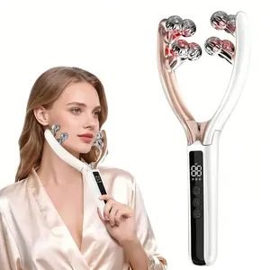 Facial Massager with LCD Screen, Electric Face Roller for Lifting & Toning, Rechargeable Facial Roller for Face and Neck, Prefect Gift for Women, Facial Beauty Machine