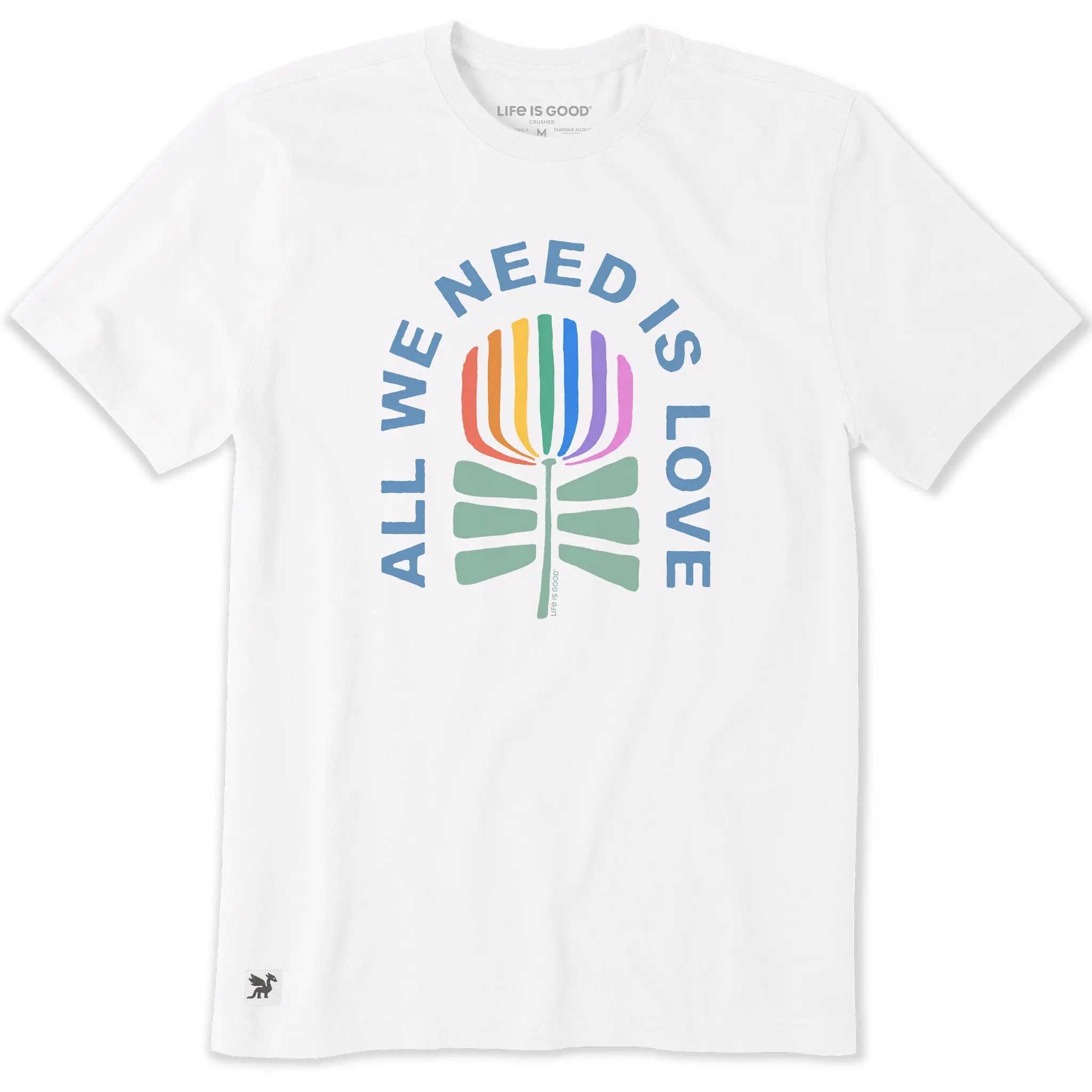 Men's All We Need is Love Pride Short Sleeve Crusher Tee