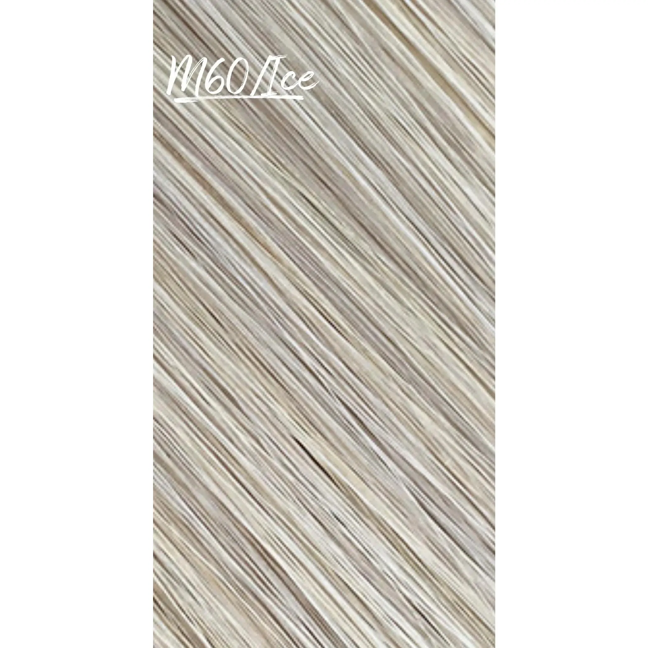 M60/Ice (Icy Platinum Blonde) I-Tip Hair Extensions for Beaded Professional Installation