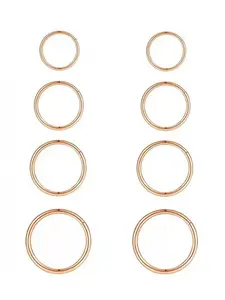 Hypoallergenic Nose Rings Hoops Set for Women Men: 8Pcs  Gold/Silver 316L Surgical Stainless Steel Nose Hoops Hinged Clicker Septum Rings for Nose Cartilage Body Piercing Jewelry 6mm 8mm 10mm 12mm#Fashionweek#Fallfreshness