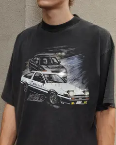 Initial D | Anime Street Tee | Oversized Graphic T-Shirt | Vintage Graphic Shirt, No-Fade Colors, Wash After Wash, Retro Styles, Bring Back the Classics