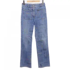 Pre-owned CHANEL Denim Small Leather Goods Jeans