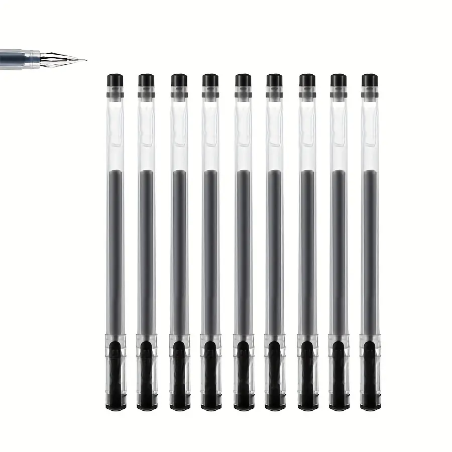 10pcs Fine Tip Pens, Fine Point Pens with 0.38mm Quick-Drying Ink, Blue Colors, Suitable for Office Use and Exams, Smooth Writing Experience, Rollerball Pen Set