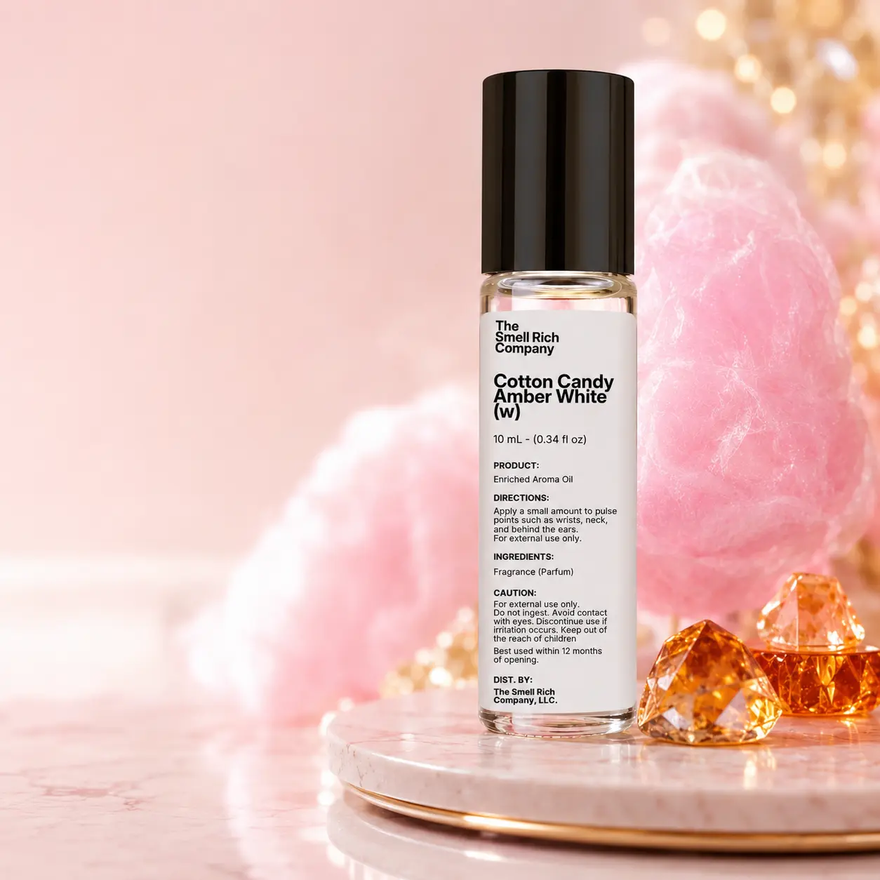 Cotton Candy Amber White Perfume Oil  | 10mL Roll-On | Same Day Shipping