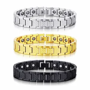 Magnetic Bracelet for Men – Stainless Steel Therapy Wristband, Strong Magnet Health Jewelry, Stylish Everyday Wear & Gift for Him