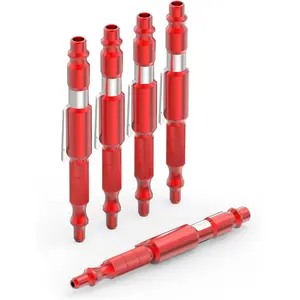 5PCS Adjustable Pocket Air Blow Gun with 1/4" I/M Type Plug(Red)