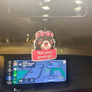 Bubble Gum Not Your Good Girl Sticker with Adorable Hamster Design and Pink Bow for Fun and Unique Decor