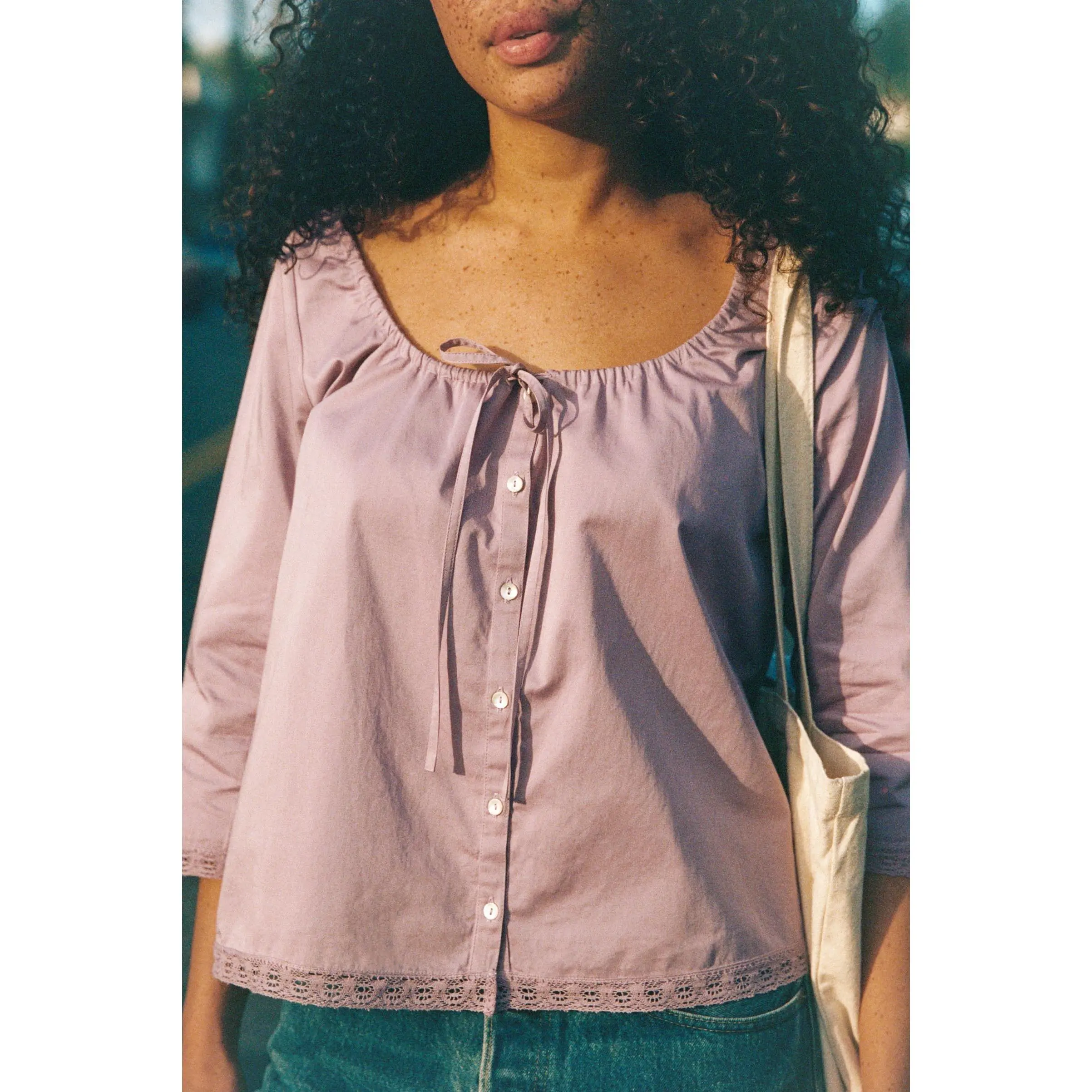 The Camelia Blouse | Lavender Mist