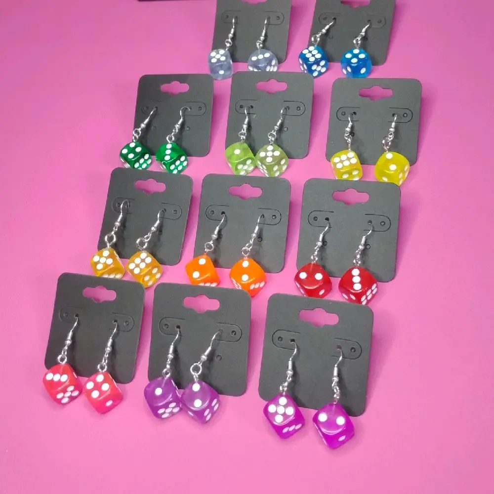 Rainbow Dice Earrings