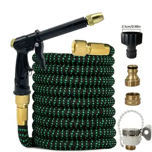 Expandable Garden Hose Triple Length, Collapsible Garden Hose, Multi-Functional High Pressure Water Gun, Adjustable Nozzle, Durable Material for Gardening & Car Cleaning