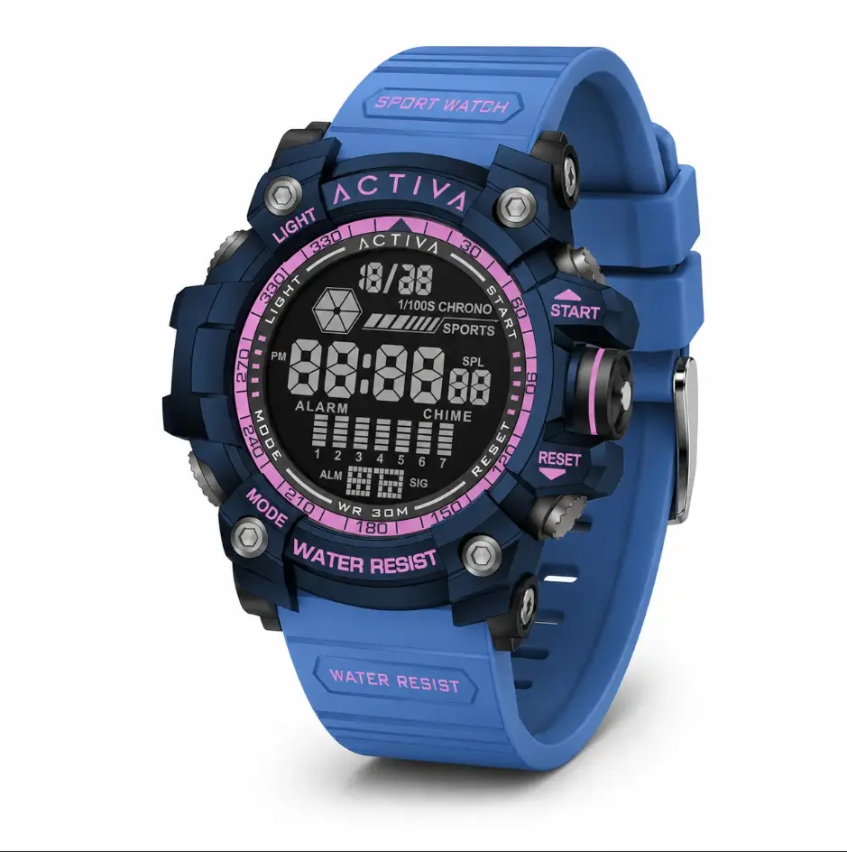 Activa X Invicta Digital Men's Watch - 56mm, Blue (ACW8020-007)
