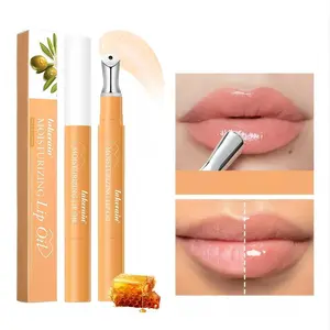 Honey Lip Essence Oil, Hydrating Glossy Lipstick, Plump and Moisturize Lips, Care for Lip Area, Water-Rich Pouty Lips, Lip Balm Pen
