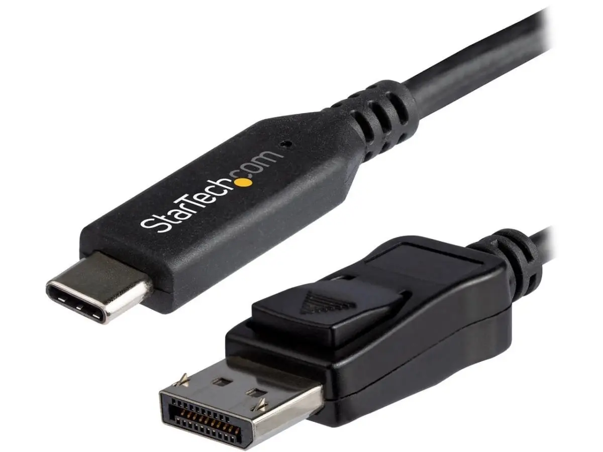 Startech 6 ft. USB-C to DisplayPort Adapter Cable - DP 1.4, HBR3 Support, 32.4 gbps Bandwidth, Backward Compatible with 1080p, Easy to Use Home Audio & Video Accessory for Phones