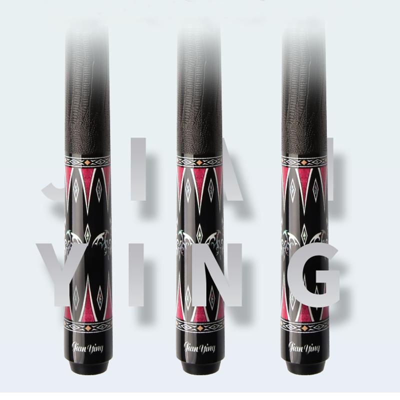 JIAN YING New carbon fiber 1/2 billiard cue Strong stability High performance Pool cue. It features a 58 inch, 11.5/12.5 millimeter cue tip. Comes with cue case + leather tip + gloves + towel + chalk+extended handle