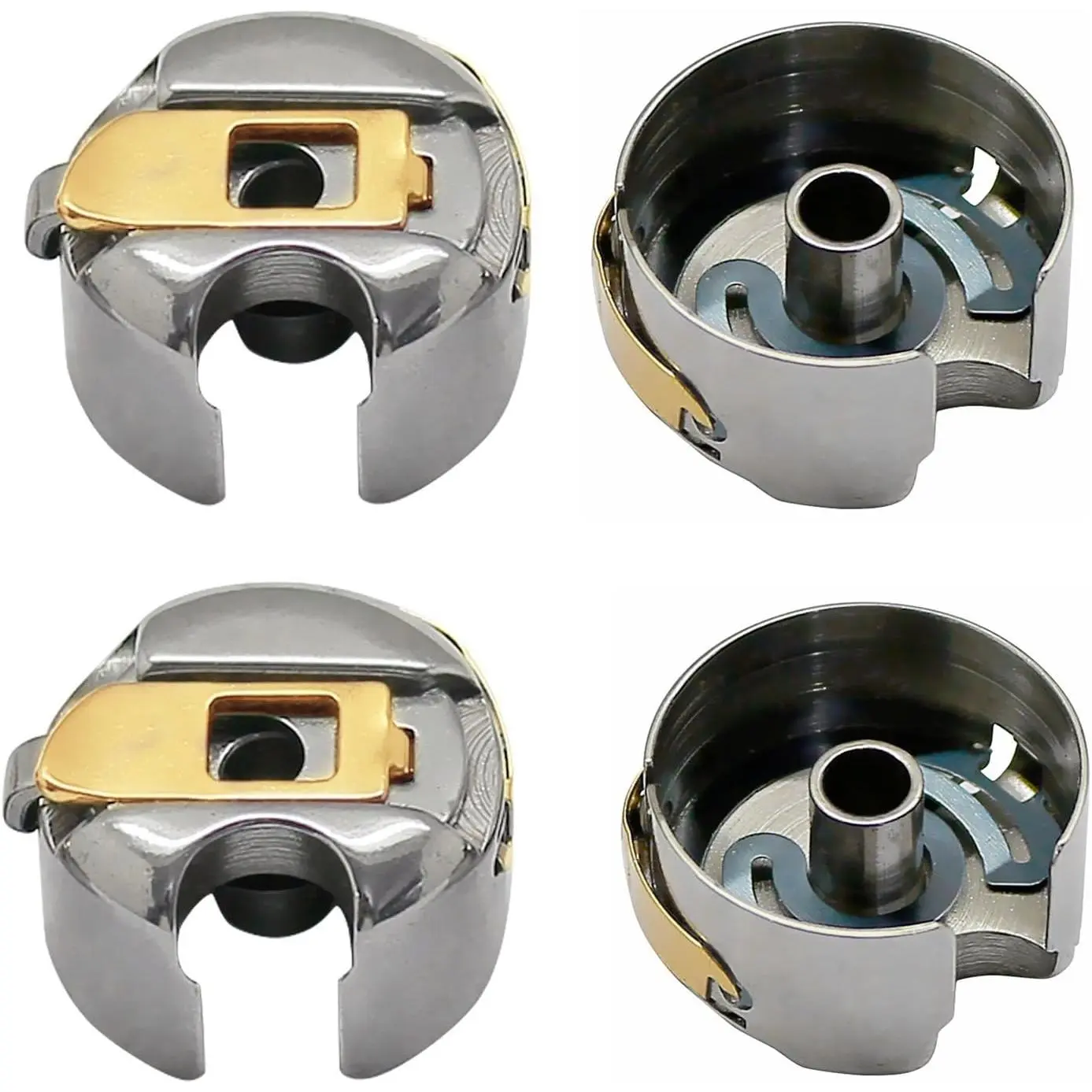 4 count Bobbin Case Compatible with Industrial Sewing Machine JUKI CONSEW Brother Singer Titanium Bobbin Case #BC-DB1-NBL
