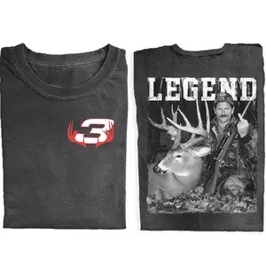 Comfort Colors Dale Earnhardt With Deer Shirt, Racing Middle Finger 2 sides Vintage T-Shirt, Fashion Cotton, Crewneck For Men, For Women, Menswear Cotton Fabric
