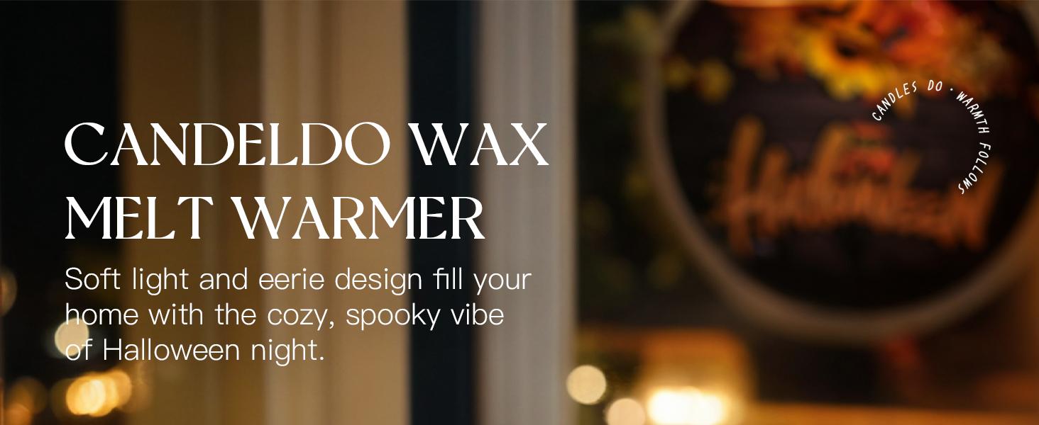 Cute Electric Wax Melt Warmer - Halloween Home Fragrance Burner with 2 Light Bulbs, Holiday Decorations, Room Scenting Gift for Women