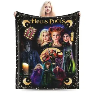 Hocus Pocus Kids Adults Ultra-Soft Micro Fleece Blanket Throw All Season Fuzzy Lightweight Throw Blankets for Office Company Home Couch Bed Sofa