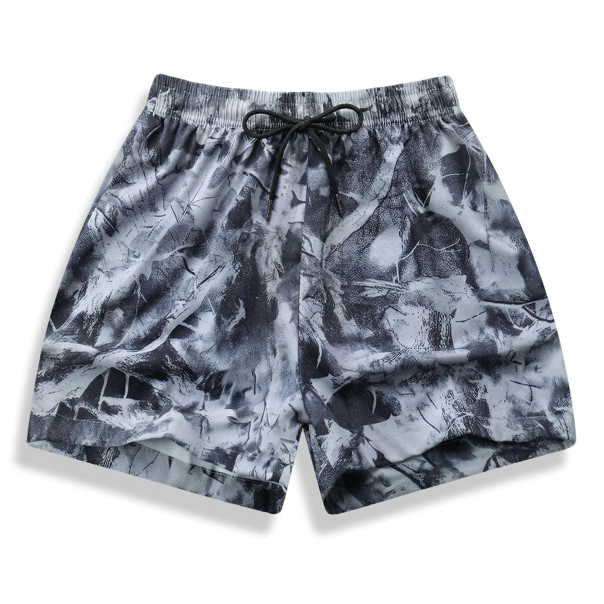 Women’s casual shorts with a simple camouflage pattern and a drawstring waist—perfect for summer wear and also suitable for wearing when going out. Summer shorts, women's clothing