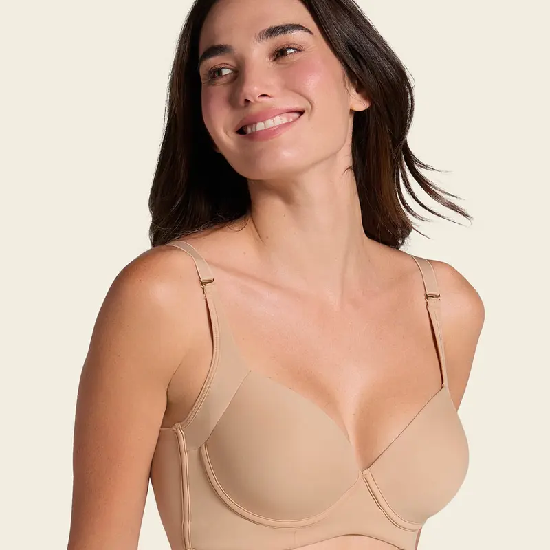 Leonisa High Profile Back Smoothing Bra with Soft Full High Coverage Cups with Underwire  Everyday shirt bra T-Shirt