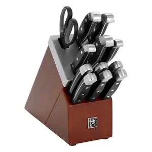 Henckels Statement 13pc Self Sharpening Knife Block Set: Stainless Steel Kitchen Knives, Dishwasher-Safe, Forged