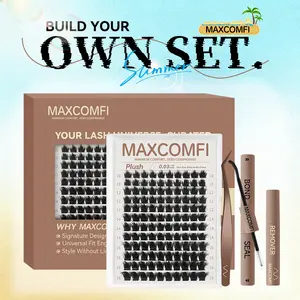 Plush | MaxComfi Voluminous Lashes Without the Bulk Long-Lasting, Waterproof & Super Soft & Thin Band Too |  Waterproof Long-Lasting Natural Daily Volume Style Beginner-Friendly DIY Lashes for Flawless Voluminous Look Trendy Must-Have